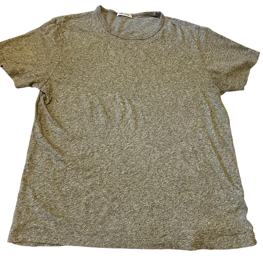 Hiro Clark T Shirt Men's Medium Gray Heather 100% Cotton Slub Tee Made in Canada